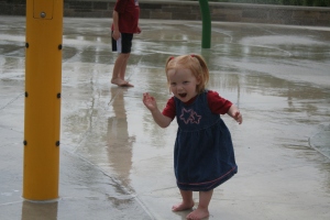Brenna loved the little water sprays